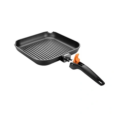 Image de Tescoma smartClick Plancha, Acier Inoxydable, Noir, 24 cm