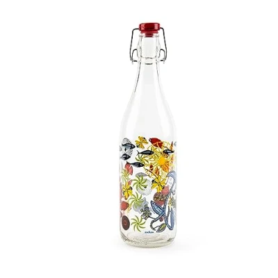 Image de Excelsa Afrika Bouteille d&#039;eau 1 litre en verre avec joint d&#039;étanchéité