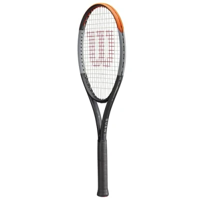 Image de Wilson Raquette Burn 100 V4.0, Joueurs Amateurs Ambitieux, Noir/Gris/Orange, 4 3/8, WR045010U3