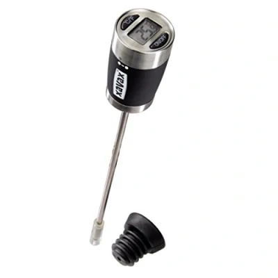 Image de Xavax Multi thermomètre numérique (thermomètre à vin numérique, en acier inoxydable, convient également comme de rôtissage, avec bouchon bouteille, cuisine) Argent/Noir