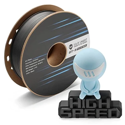 Image de SainSmart GT 3 filament PLA mat 1,75 mm, jusqu&#039;à 500 mm/s, impression rapide, pour imprimante 3D, bobine de 1 kg, précision dimensionnelle +/ 0,02 noir