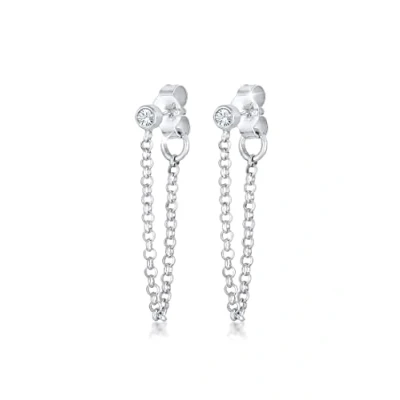 Image de Elli Double Chain Boucles d&#039;oreilles silvercoloured, Femme, Taille: One Size, Silver coloured