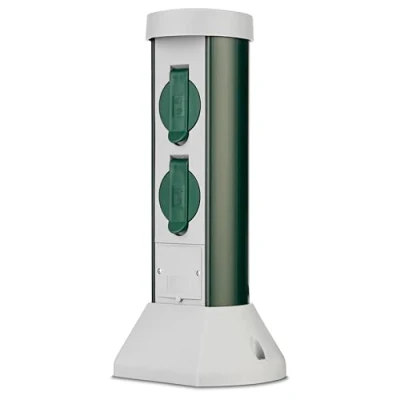 Image de REV Ritter 0068200021 GC Multiprise verticale double, câble 2 m