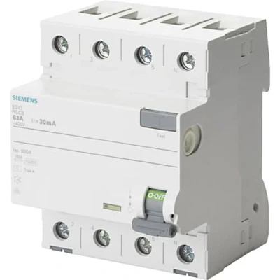 Image de Siemens 5sv Interrupteur différentiel clase a 4 pôles 40 30 mA 70 mm