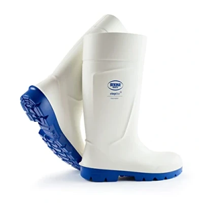 Image de Bottes de sécurité avec Embout pour l&#039;industrie Alimentaire, Facile à désinfecter, y Compris la Semelle intérieure Les Pieds Chauds et secs, Confort, Blanc, EU 47