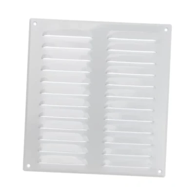 Image de 260x280mm Grille de Ventilation avec Moustiquaire Grilles d&#039;aération en Métal Acier, Blanc