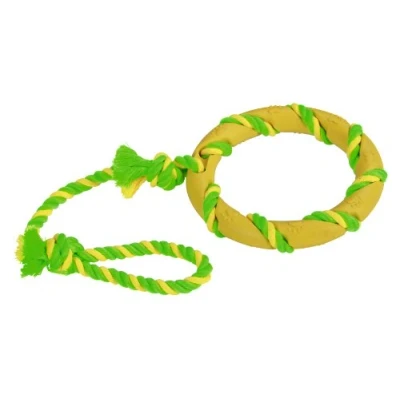 Image de Kerbl Anneau et sa corde Jaune/Vert 47cm