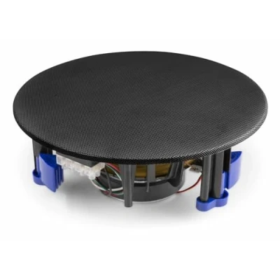 Image de Power Dynamics NCSP8B Enceinte de Plafond 100V 8&quot; 40 Watts Noir, Grille Métallique, Haut Parleur avec Système Fixation Rapide, Idéal pour Installation Public Address