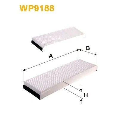 Image de WIX FILTERS WP9188 Filtre d&#039;habitacle à particules 297mm 99mm 30mm AUDI: A6 C6 Avant, Berline, Allroad