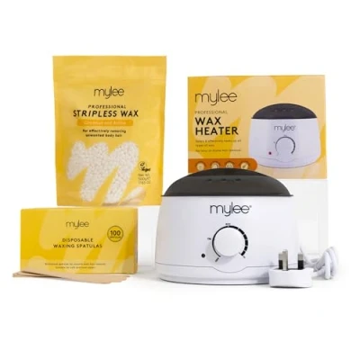 Image de Mylee Kit d&#039;épilation professionnel Chauffe Cire, Perles de cire dure, Spatules d&#039;applications, Épilation à la sans bandes, indolore