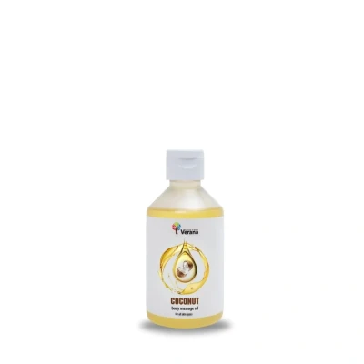 Image de Verana huile de massage Noix coco, 250ml, 100% naturelle, produite en Europe