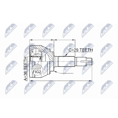 Image de Jeu de joints, arbre transmission NTY NPZ NS 078
