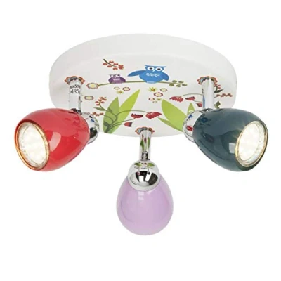 Image de BRILLIANT lampe Birds LED Spotrondell 3flg multicolore 3x PAR51, GU10, 3W lampes à réflecteur incluses, (250lm, 3000K) Échelle A ++ E Têtes pivotantes