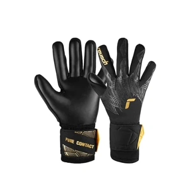 Image de Reusch Pure Contact Infinity Junior Gants de Gardien But pour Enfant Idéal Gazon Artificiel Noir/doré Taille 7