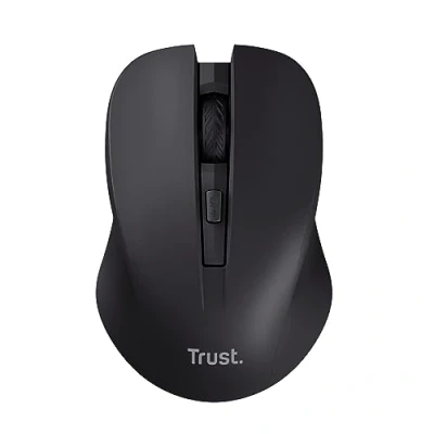 Image de Trust Mydo Souris sans Fil Silencieux, 82 % de Plastiques Recyclés, 2,4 GHz, 1000 1800 PPP, pour Droitiers et Gauchers Noir