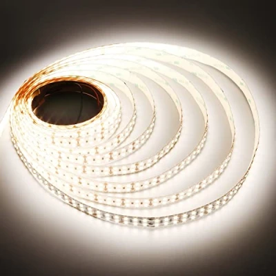 Image de JOYLIT Ruban LED 24V Double Rangée 3000K 5M 272LEDs/M Largeur 15MM Non Étanche, CE UL PRO 13400LM Super Lumineux 25W/M 2835 SMD Blanc Naturel Autocollante Bande CRI 92+(Nécessite Aliment 120W)