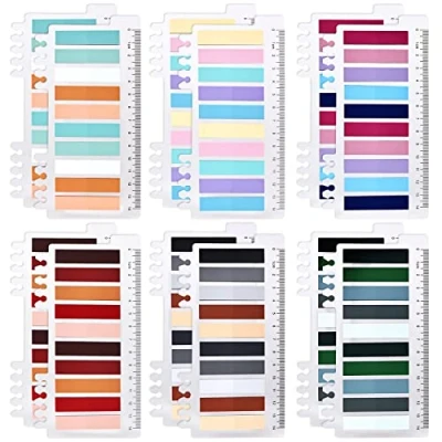 Image de 2400 Pièces Marque Page Adhesif, Index Tabs, 6 Styles Adhésifs Sticky Tabs Onglets D&#039;indexation pour Les Signets de Marquage (Multicolore)
