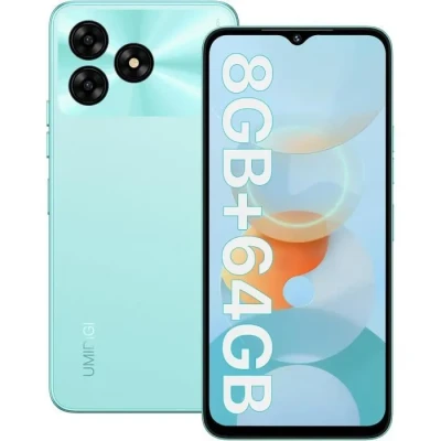 Image de UMIDIGI G5A Smartphone Android 13, Telephone Portable 8Go (4+4) RAM, 64Go/ Extensible 1To, 5000mAh, 6.52&quot; HD+, 13MP+5MP, Helio A22, Dual SIM 4G/ Fingerprint/Face ID/GPS