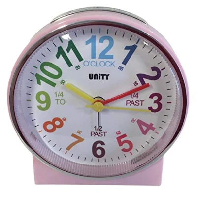 Image de Unity Réveil bip pour Enfants, Rose bébé, 10,5 x 6,5 cm