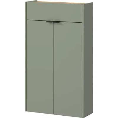 Image de Germania Armoire Polyvalente Suspendue 1397 629 GW Ameca, en Coloris Vert Taupe/chêne, Profondeur Faible, Optimale dans Les Couloirs Étroits, 56 x 97 22 cm (l h p)