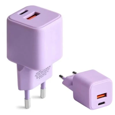 Image de FOREVER COLORUM Chargeur USB C A 30W Lavande Fonction Charge Rapide et Technologie Power Delivery Adaptateur avec Boîtier Ignifuge GaN
