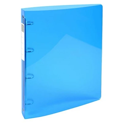 Image de Exacompta Réf. 51772E Classeur semi rigide PP Iderama 4 anneaux ronds diamètre 30 mm Dos 40 Dimensions extérieures : 32x26,8 cm Format à classer A4 Maxi Coloris bleu clair