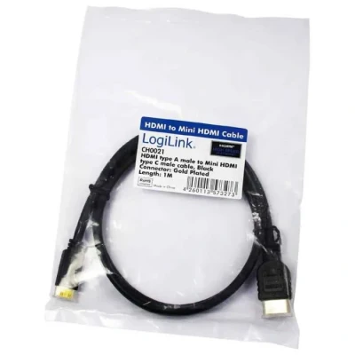 Image de câble HDMI LOGILINK 2m Noir avec Ethernet Transmission de données audio et vidéo