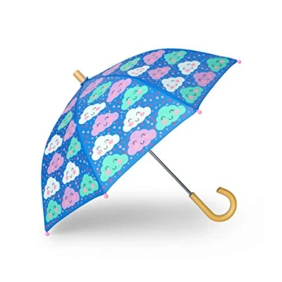 Image de Hatley Printed Umbrellas Parapluie, Nuages ​​Joyeux, Taille Unique Fille