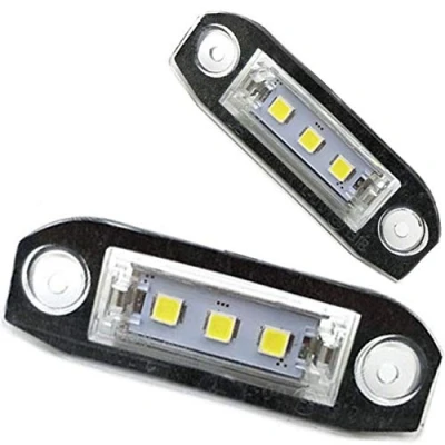 Image de BOOMBOOST 2PCS Canbus Blanc LED lumière de Plaque d&#039;immatriculation pour S80 XC90 S40 V60 XC60 S60 C70 V50 XC70 V70 Lampe numéro Voiture