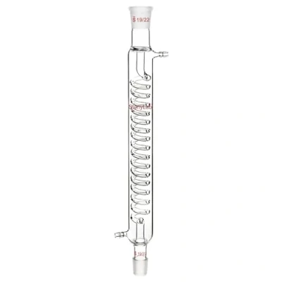 Image de stonylab Condenseur de Graham en Verre Borosilicaté avec Joint 19/22, Longueur Chemise 300 mm, Laboratoire
