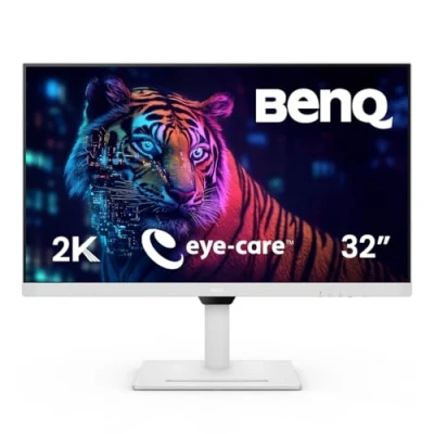 Image de Moniteur BenQ GW3290QT (32 pouces, QHD, IPS, chargeur USB C, DP / HDMI, design ergonomique, microphone à réduction de bruit) compatible avec MacBook
