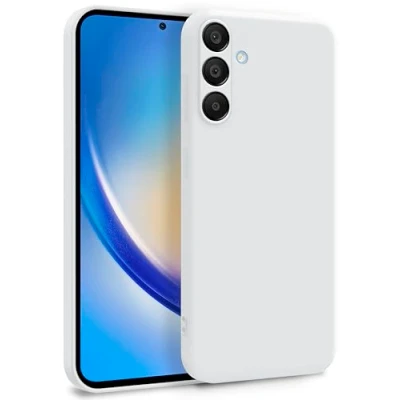 Image de MyGadget Coque pour Samsung Galaxy A35 5G Case Silicone Souple &amp; Soft avec Doublure Microfibre Cover TPU Protection Extra Fine Légère Blanc