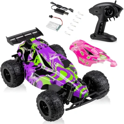 Image de Zeegma OVERMAX X Clash Voiture RC Télécommandée pour Enfants 8+, à l&#039;échelle 1:22, 25 km/h, Portée jusqu&#039;à 100 m, Traction Arrière, 2 Batteries 600 mAh, 30 Min d&#039;amusement