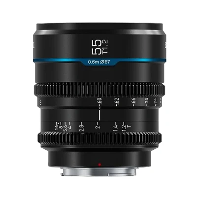 Image de SIRUI Night Walker objectif Cine T1.2 S35 55 mm, de mise au point manuelle à grande ouverture (MS55E B, monture E, noir)
