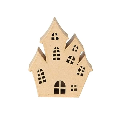 Image de Décopatch SA232C Un support en papier brun mâché 16,5x8x9,5cm, Maison hantée