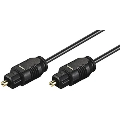 Image de Goobay 51217 Câble Toslink, connecteur optique numérique pour les données audio, noir, 1,5m