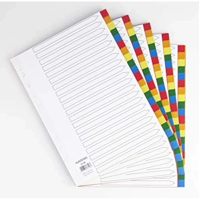 Image de Lot de 5 intercalaires 20 en polypropylène solide coloré Format A4 Couverture pratique papier pour écrire. Feuilles séparation organiser les classeurs au bureau