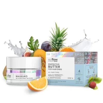Image de So!Flow Beurre Protecteur Intensif pour les Pointes de Cheveux avec Karité et Macadamia Renforce, Nourrit Revitalise Fragiles une Beauté Résiliente