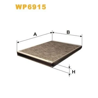 Image de WIX FILTERS WP6915 Filtre d&#039;habitacle à charbon actif 355 245 25 MERCEDES BENZ: Classe A, Vaneo