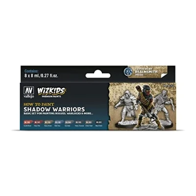Image de Acrylicos Vallejo 080253 WizKids Shadow Warriors Lot de 8 flacons peinture ml