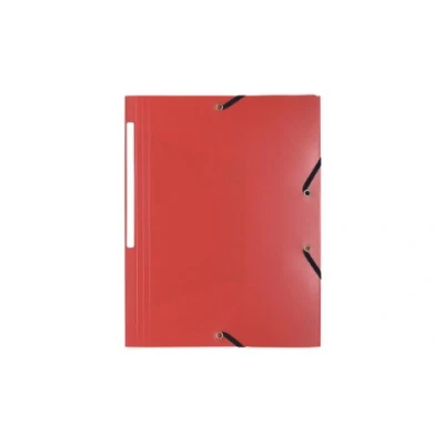 Image de Exacompta Réf. 55085E Paquet de 10 chemises à élastiques Opak pochettes 3 rabats en polypropylène opaque dimensions 24 x 32 cm pour documents au format A4 couleur rouge