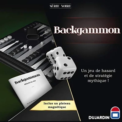 Image de Dujardin Backgammon Jeu de Stratégie 1 Plateau magnétique inclus Léger, idéal pour les voyages Se joue à 2 A partir 7 ans