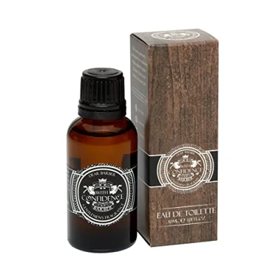 Image de Dear Barber Eau de Toilette Avec Confiance, Fragrance Masculine d&#039;Inspiration Vintage, Rafraîchit l&#039;Aftershave, Format Voyage, 30ml.