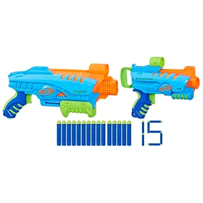 Image de Nerf Elite Junior Ultimate Starter Set, 2 Blasters, 15 fléchettes