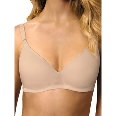 Image de Nur Die Baumwoll Bügelloser Doppellagiger Softcup BH Bra Weich Bequem Unsichtbar Nahtlos Unter der Kleidung Soutien Gorge, Chair, 90C Femmes