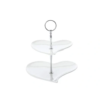 Image de Maxwell &amp; Williams Afternoon Tea Stand / Serving Tower Heart 2 Layers