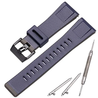Image de MCXGL Bracelet en résine pour homme Compatible avec Caiso G Shock GA 2000 PRG 600 650 PRW 6600 caoutchouc étanche 24 mm Bleu foncé Noir