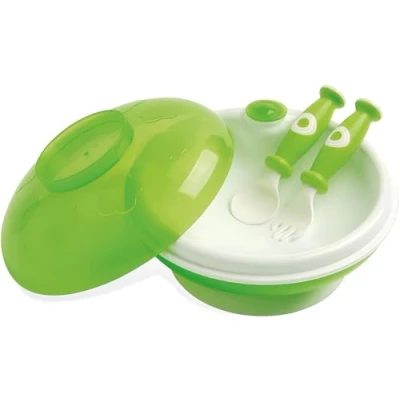 Image de Assiette garde au chaud + couverts dBb Remond vert