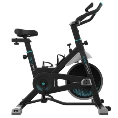 Image de Cecotec Vélo d’appartement avec un volant d&#039;inertie de 13 kg. Pulsomètre. Écran LCD. Support pour dispositifs et bidon. Roues tr