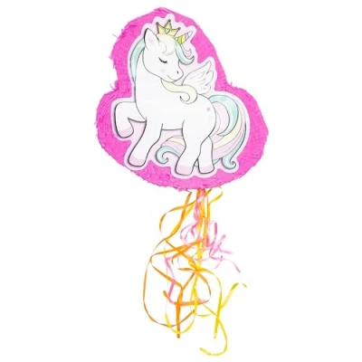 Image de Amscan 9917721 Jeu de fête extensible Pinata Unicorn Kids 40cm x 41cm